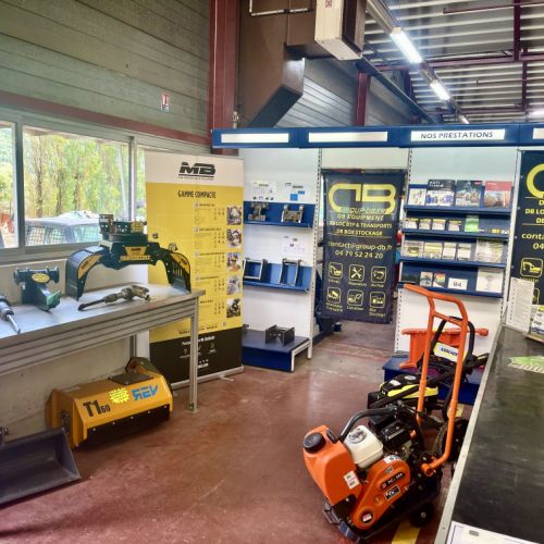 Magasin pièces de rechange TP - DB EQUIPMENT Savoie